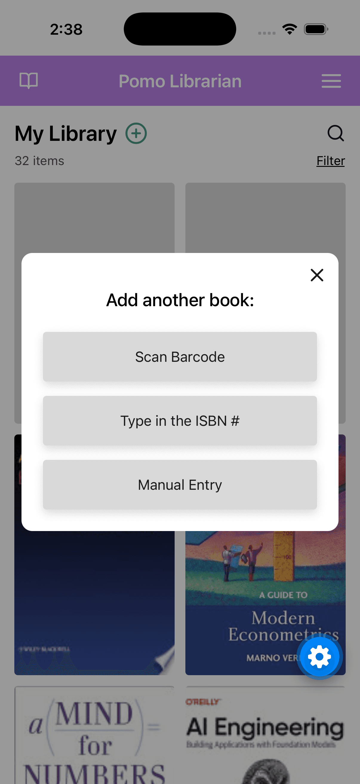 Add books in seconds